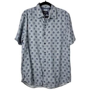 Nat Nast Short Sleeve Button Front Shirt Mens‎